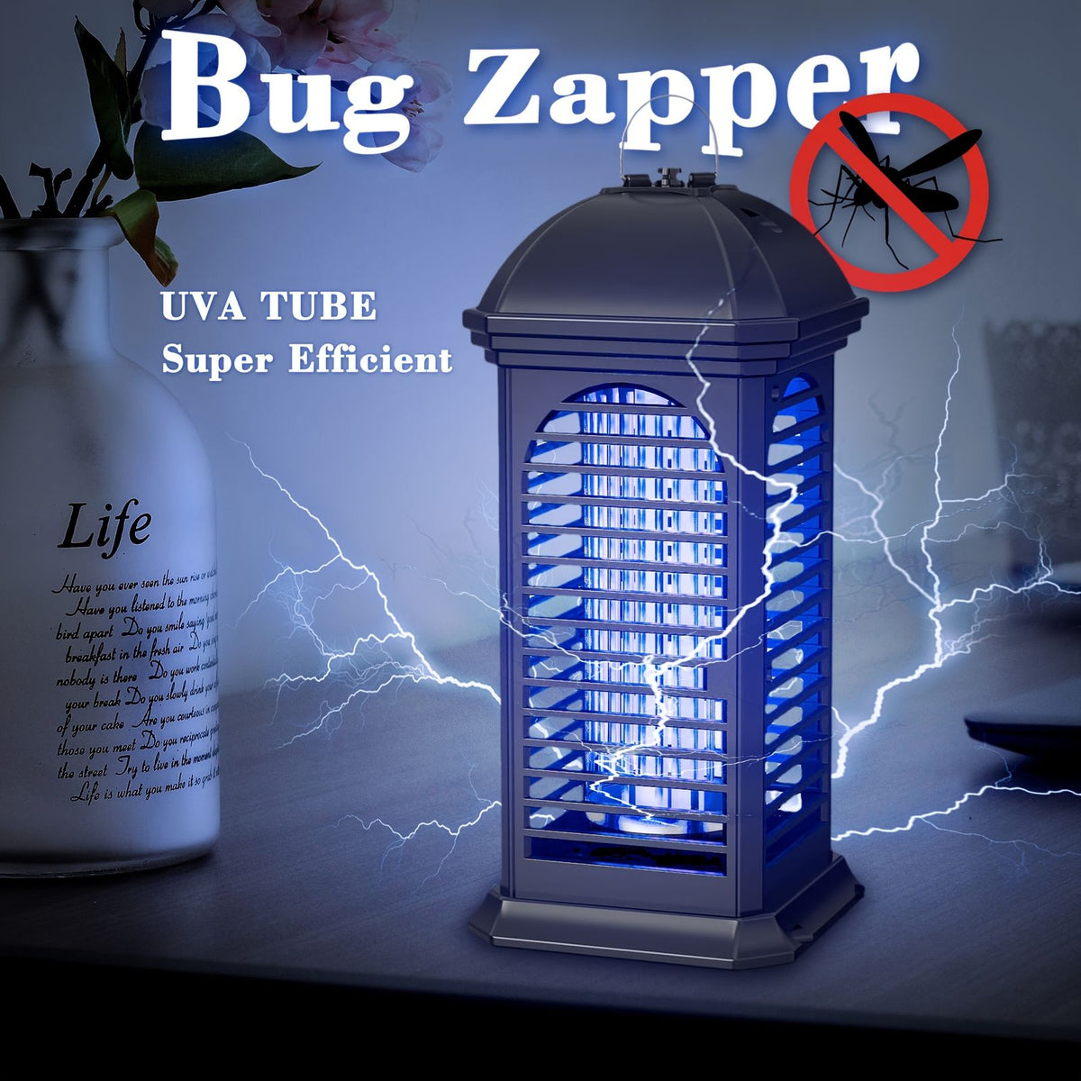 bug zapper outdoor indoor portable electric mosquito killer image 7