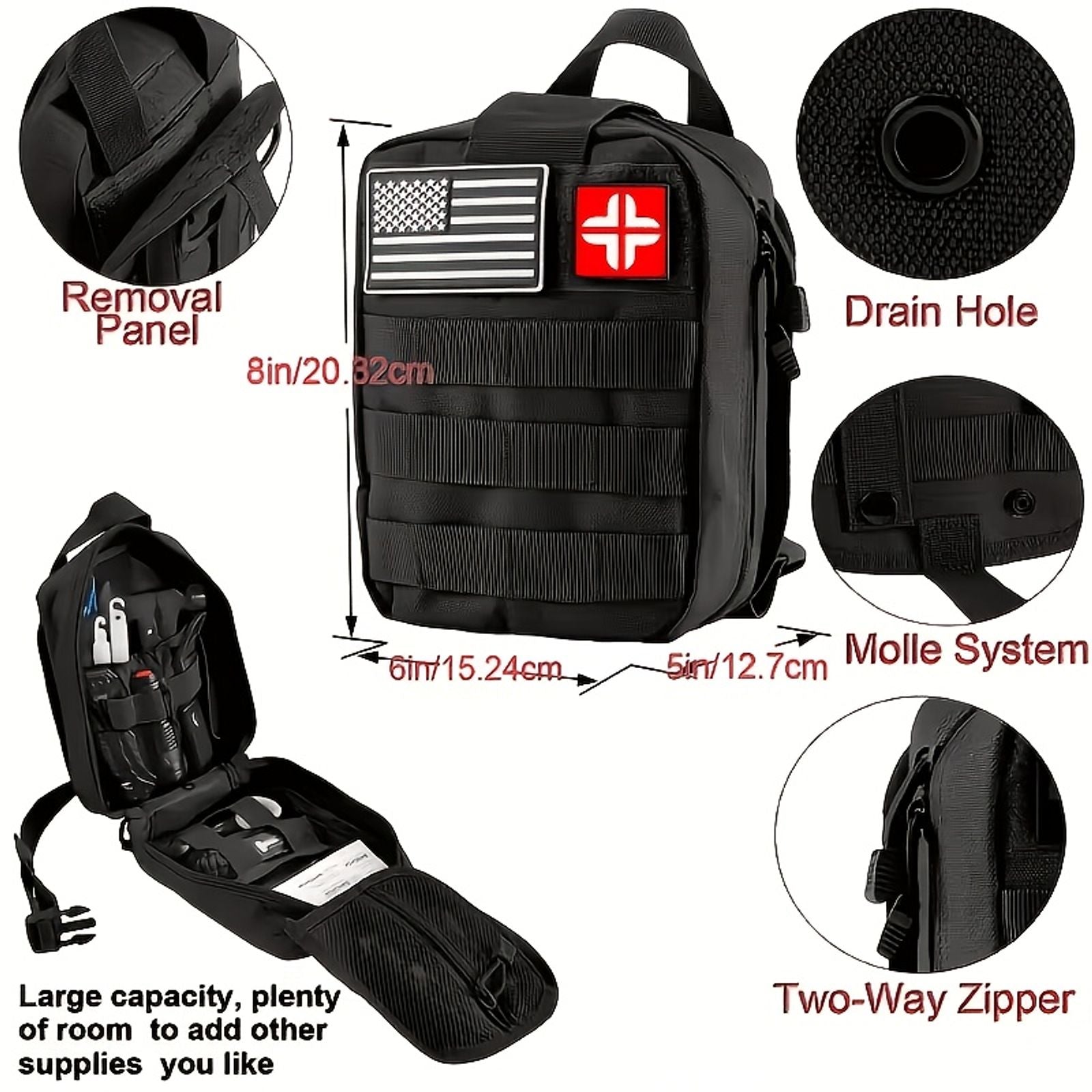 268 280pcs survival gear fire starter kit companion image 3