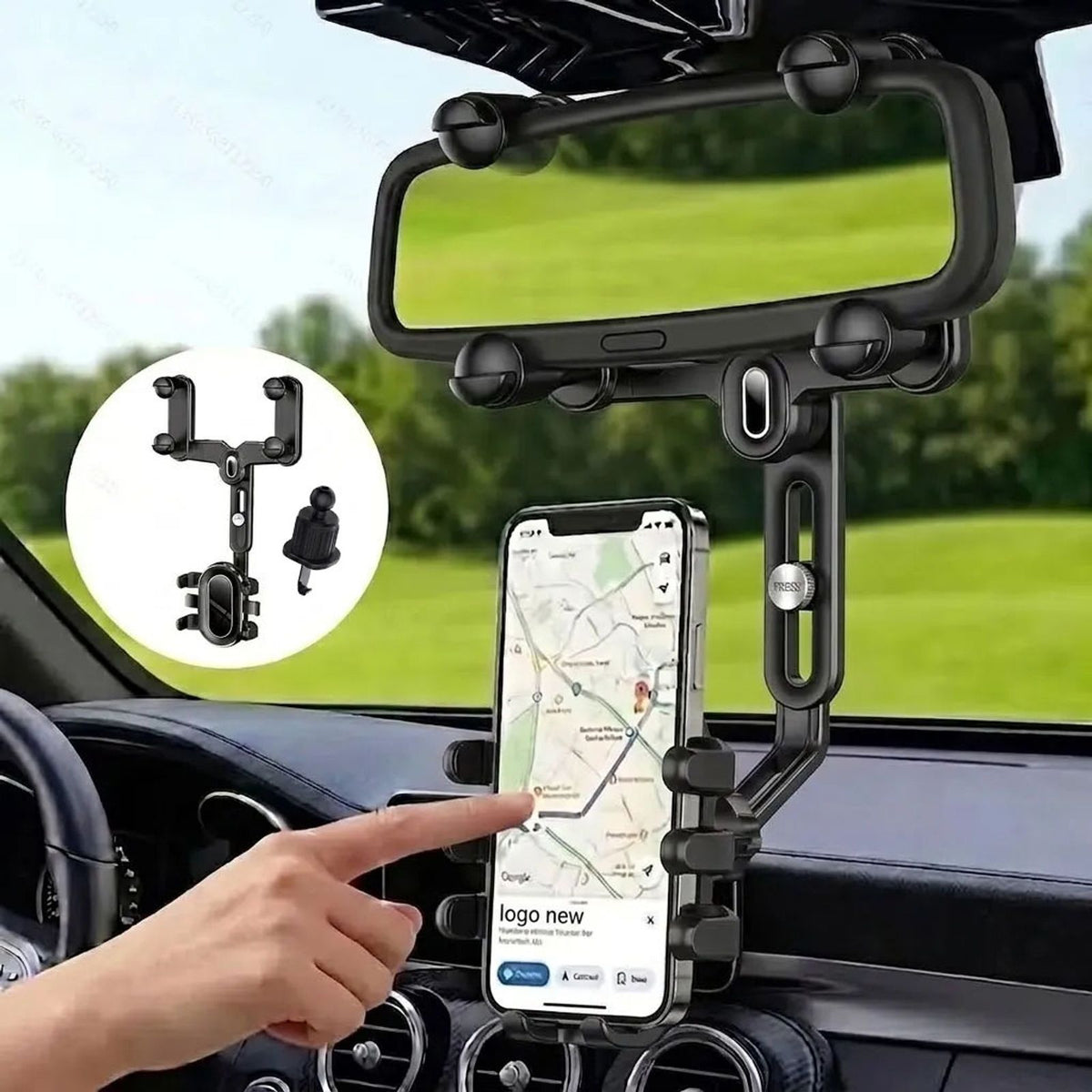 3 in 1 car phone holder car mobile phone stand vent slot image 2