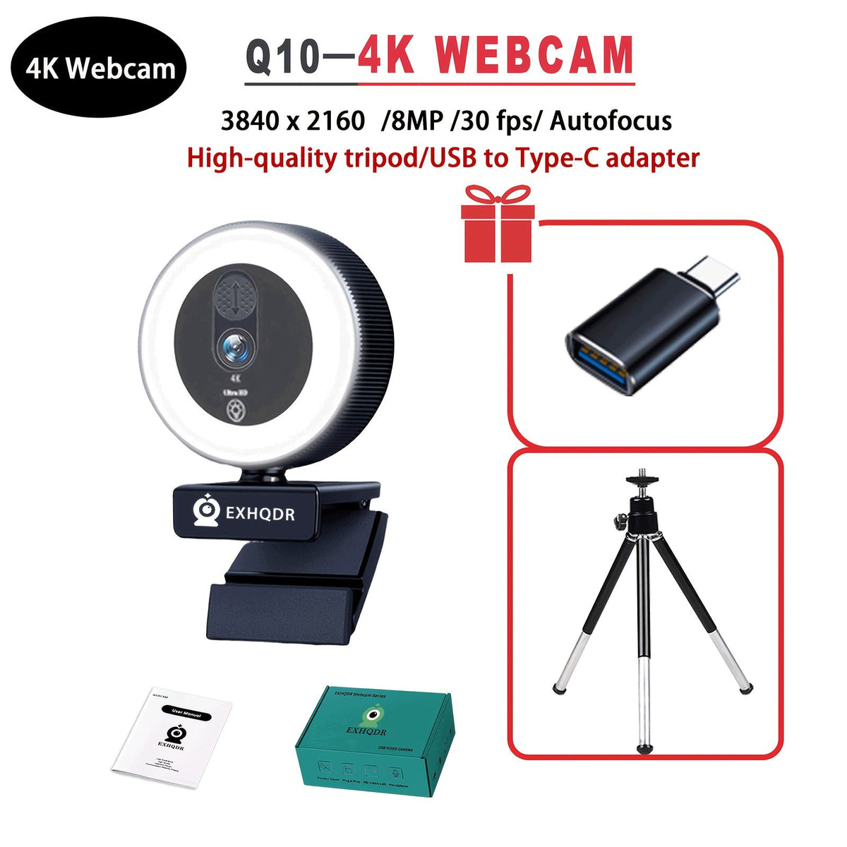 4k ultra clear conference camera built in three image 2