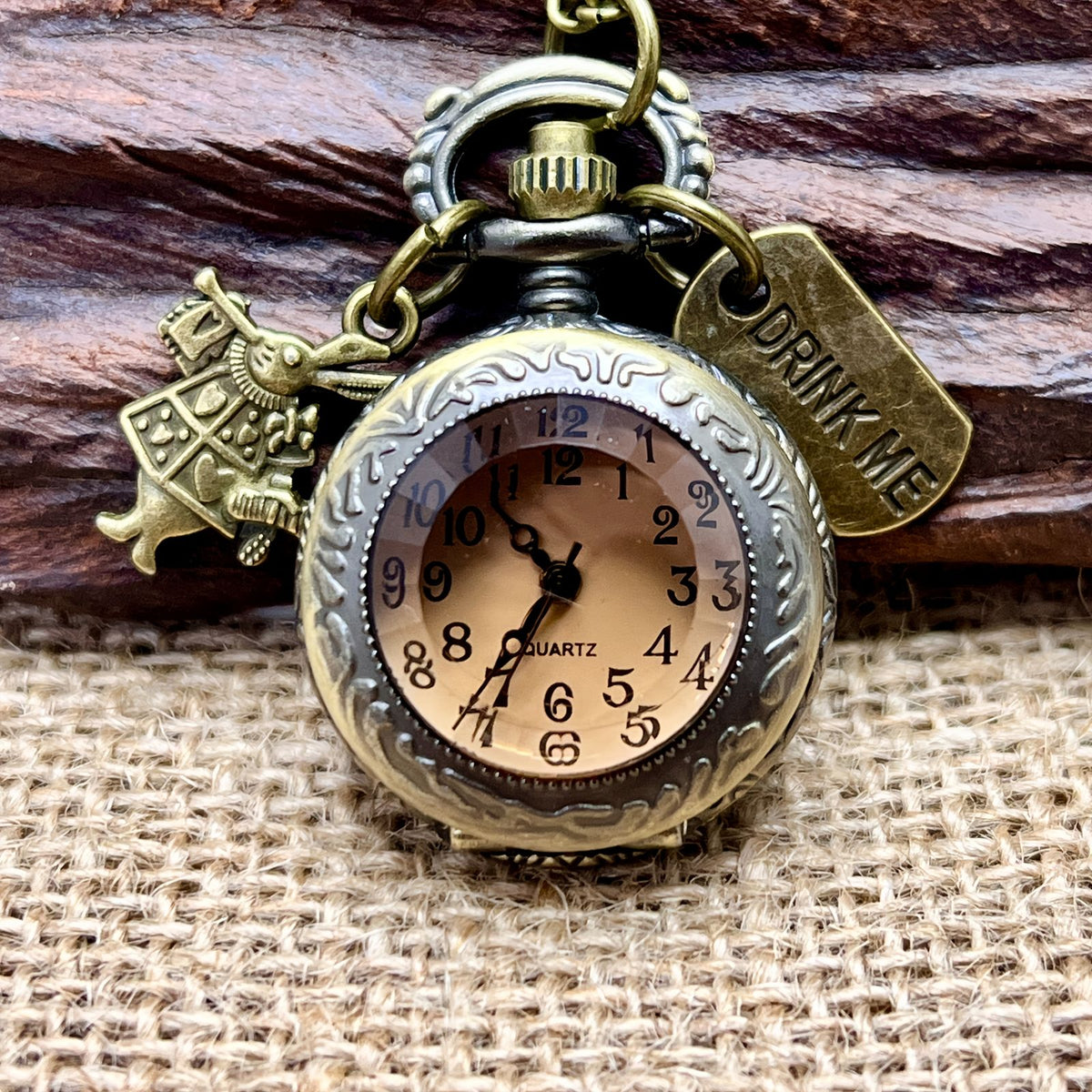 复古兔子标签展示小型石英怀表吊坠时钟男女礼品 jewelry accessories temu {REGION_NAME image 5