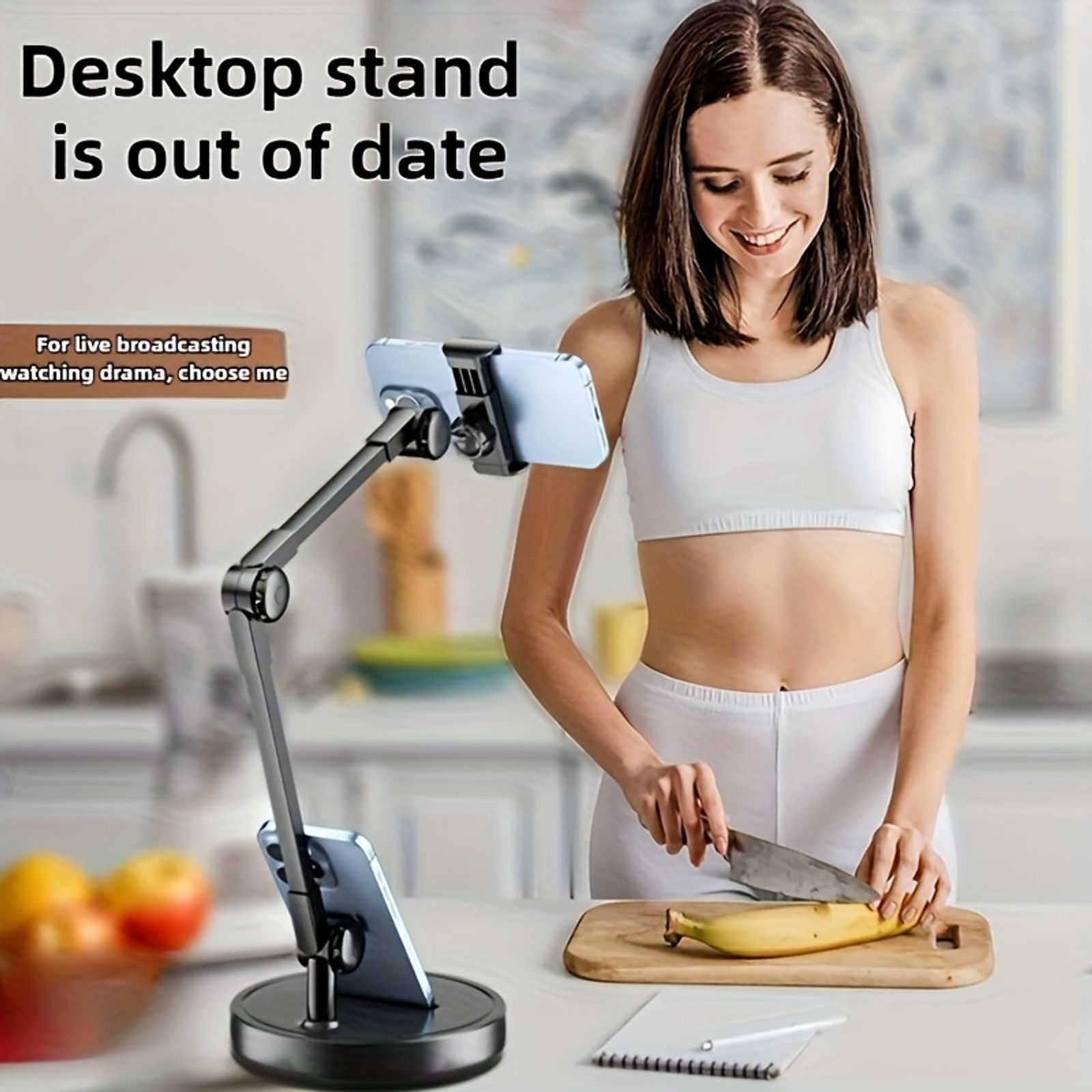 sturdy iron adjustable metal stand phones tablets elegant image 4