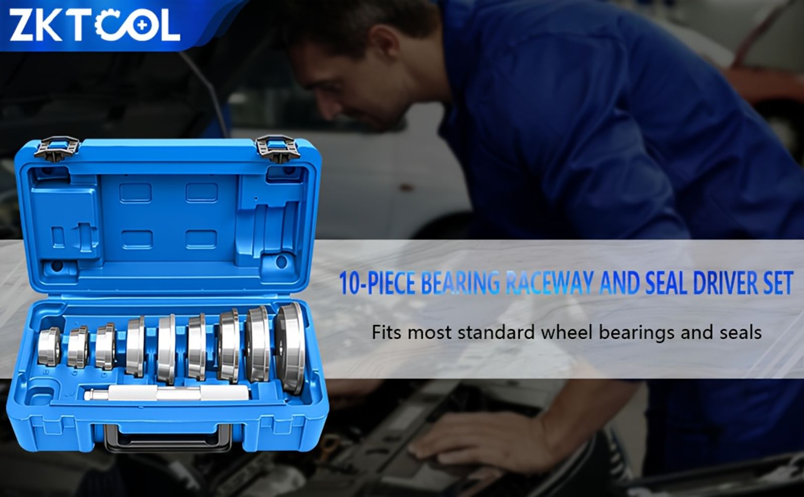 bearing press kit 10pcs bearing race seal bushing driver image 2