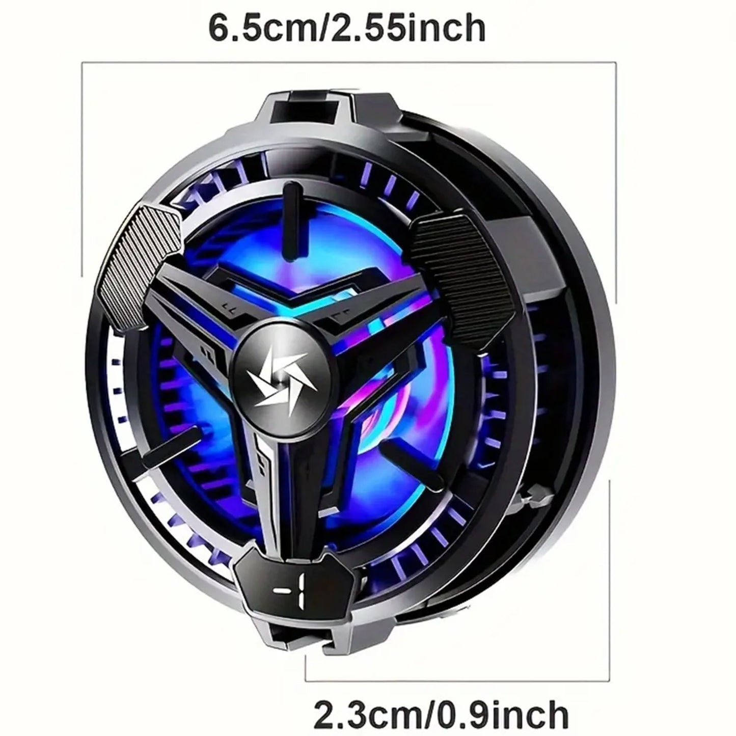 Magnetic Phone Cooler, Universal Cellphone Radiator with Removable Grip, Temperature Display, Portable RGB Cooling Cell Phone Fan Compatible with iPhone/Android/Tablet/iPad image 3
