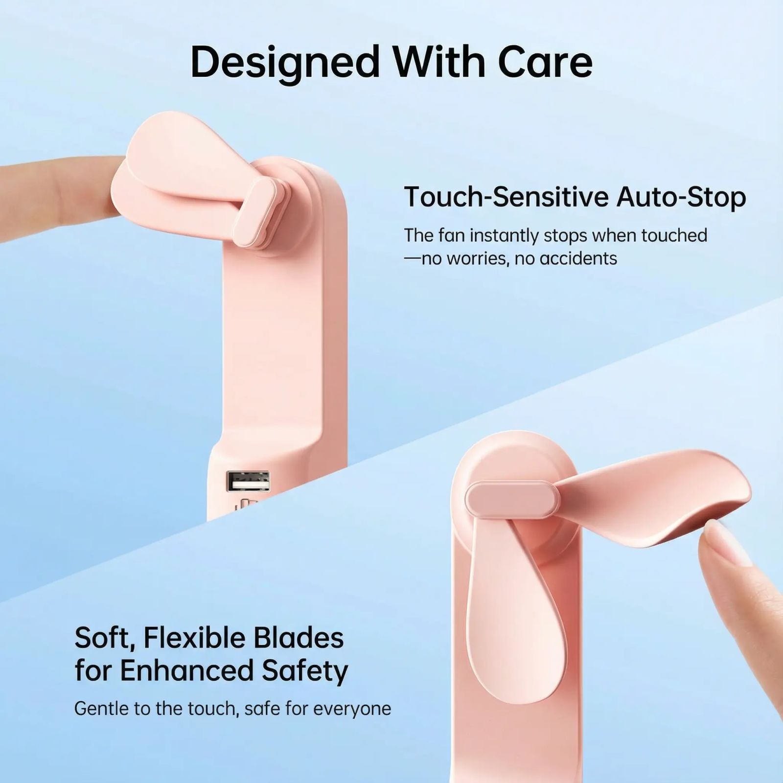 JISULIFE Handheld Mini Portable Fan - 3-in-1 Tech Gadget, Tools and Gadgets with 4500mAh/2000mAh Rechargeable Battery, USB Fan, Power Bank, Flashlight - Father's Day Gifts, Mens Gifts for Travel, Daily Use image 4