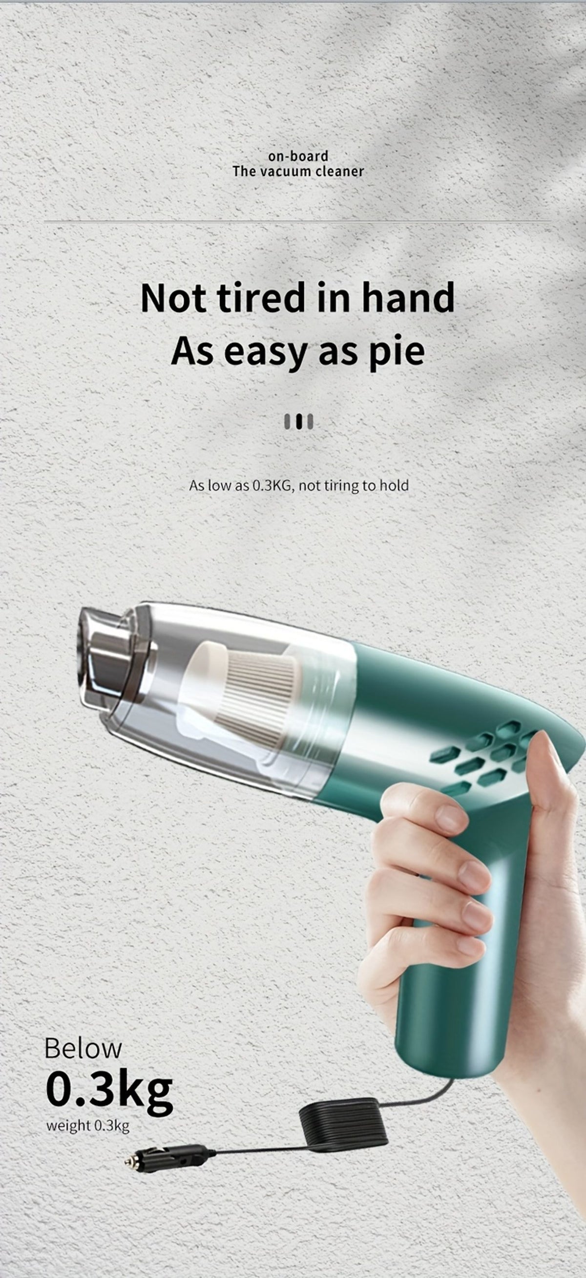 12v 5100pa hand held car vacuum cleaner super strong suction image 7