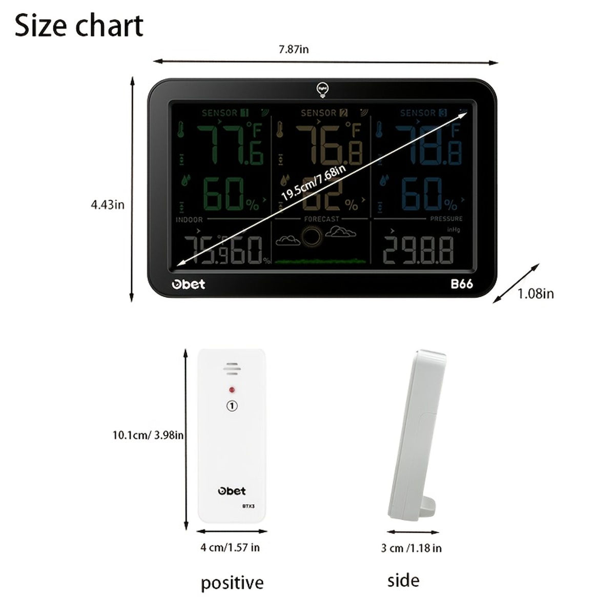 wireless weather station 3 remote outdoor sensors image 2