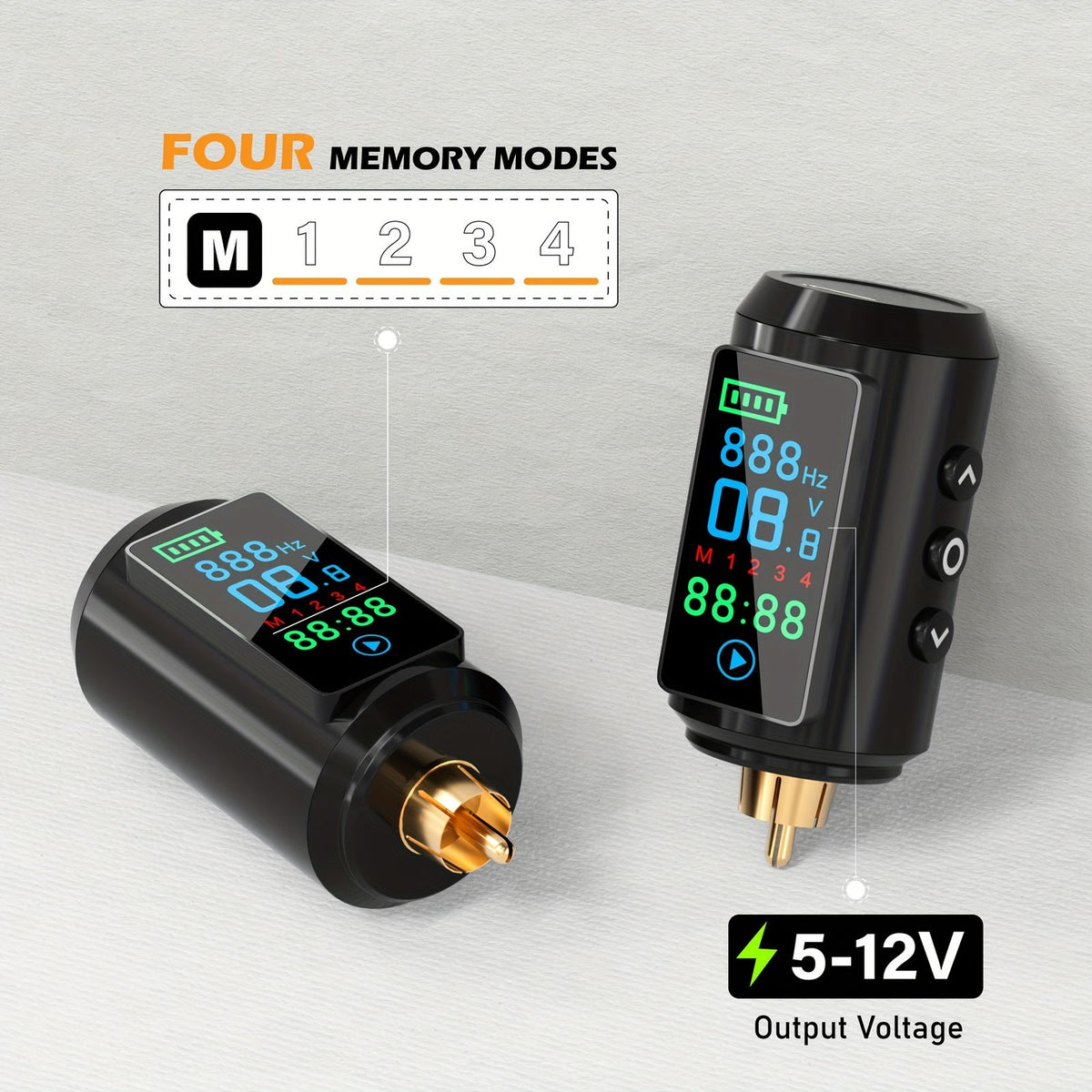 wireless tattoo battery color screen display cordless image 5