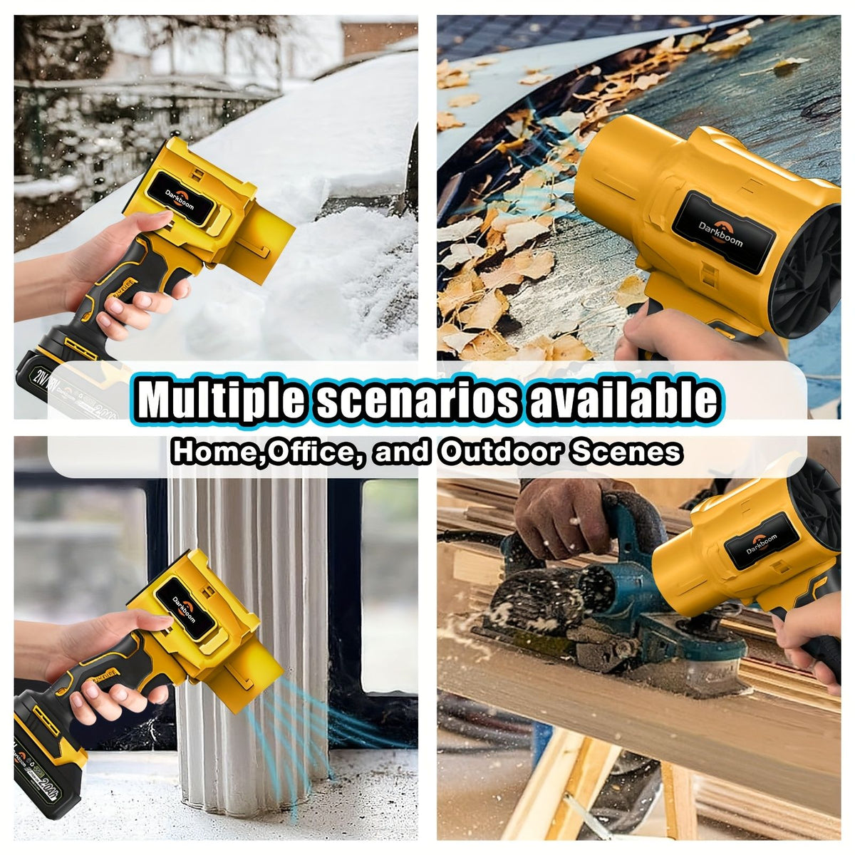handheld leaf blower cordless 45000rpm turbo blower 2pcs image 2