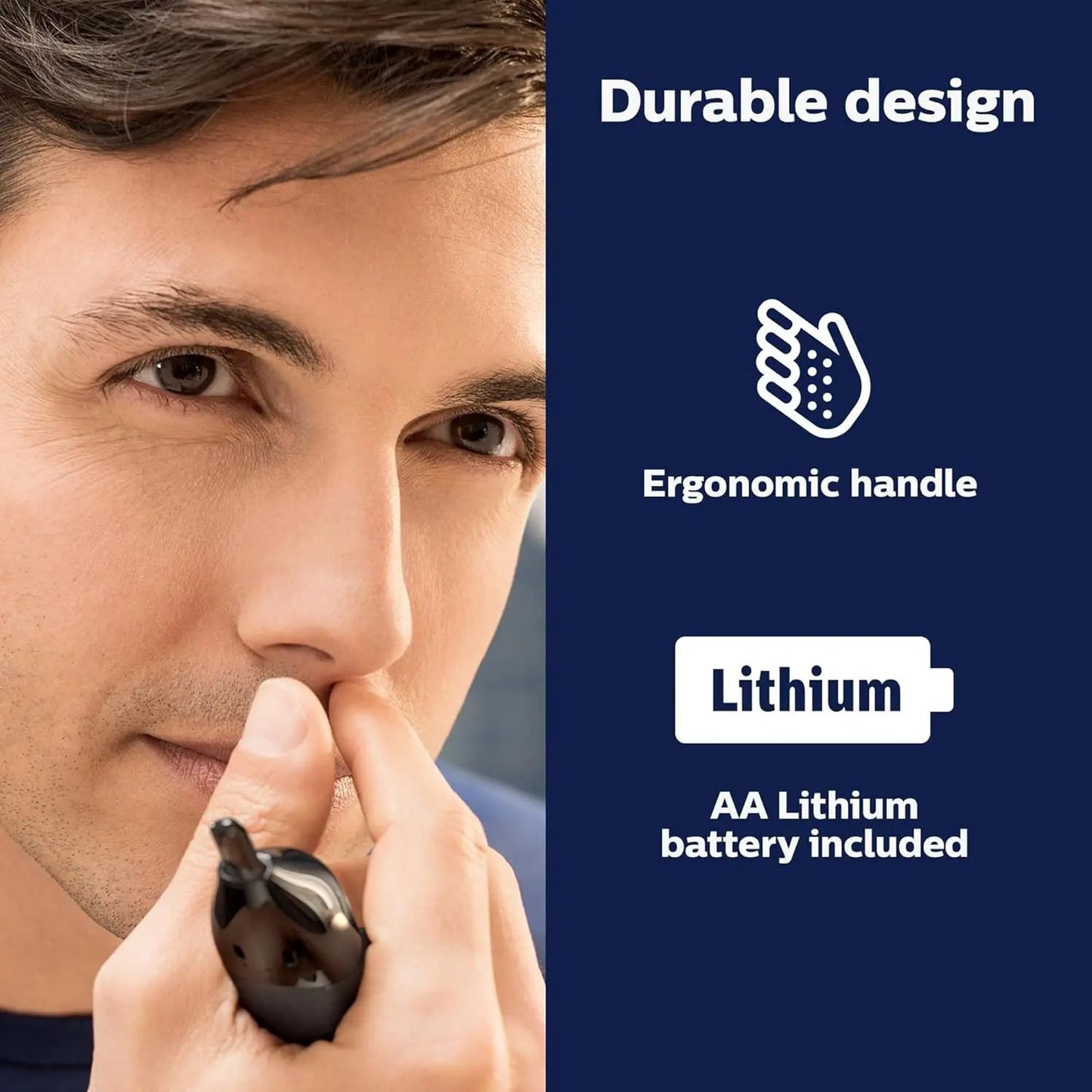 Philips Norelco Nose Trimmer for Nose, Ears, Eyebrows Steel Comfort image 4