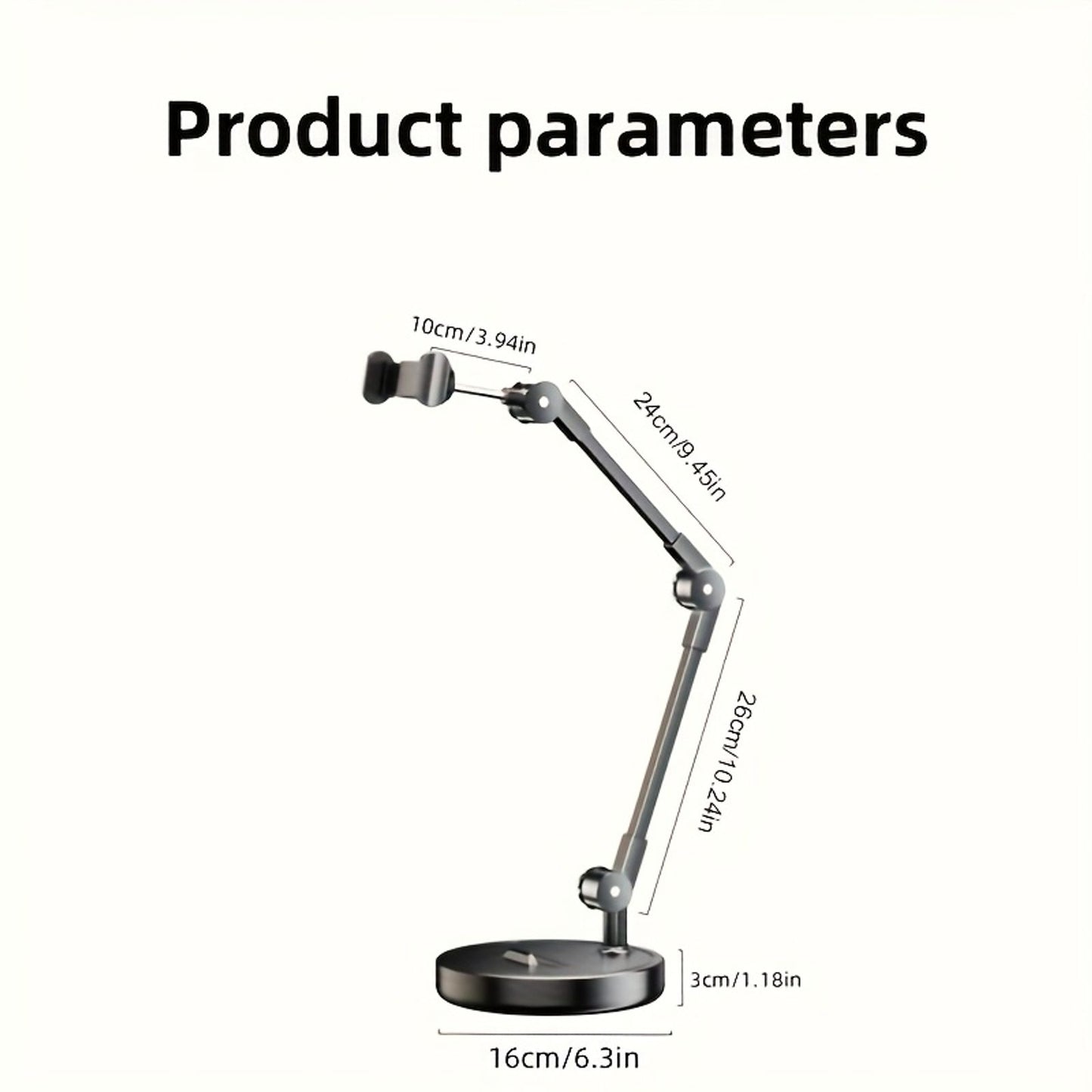 sturdy iron adjustable metal stand phones tablets elegant image 3