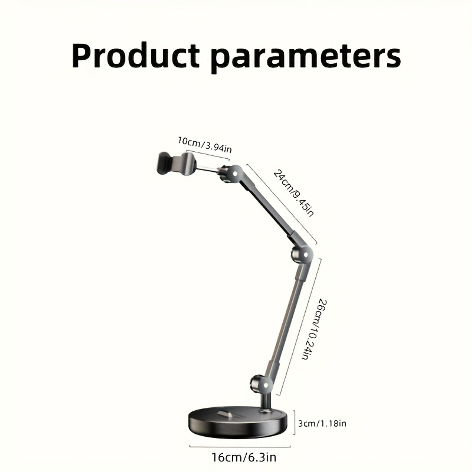 sturdy iron adjustable metal stand phones tablets elegant image 3