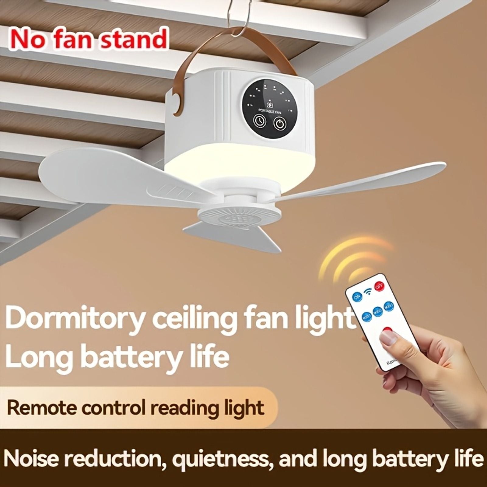 versatile 2 in 1 camping fan led light remote usb