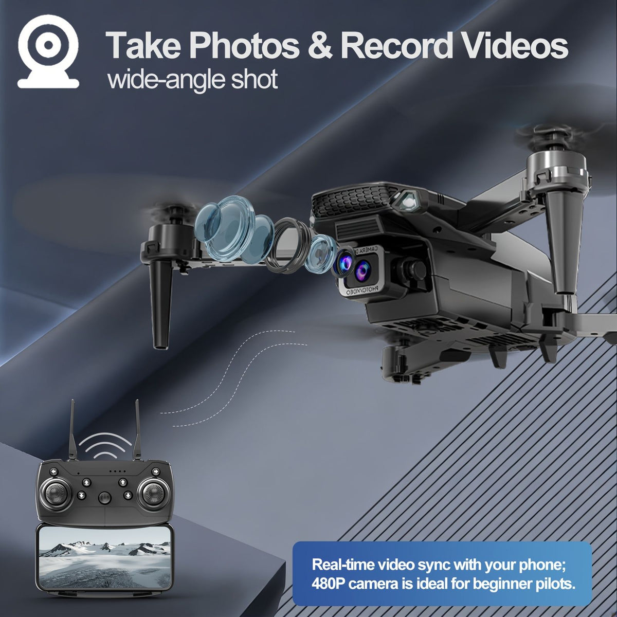 foldable rc no aerial camera single camera aerial aerial and landing 360 degree flip gesture selfie mode long flight time long range portable fpv craft for teen starters - toys & games image 3
