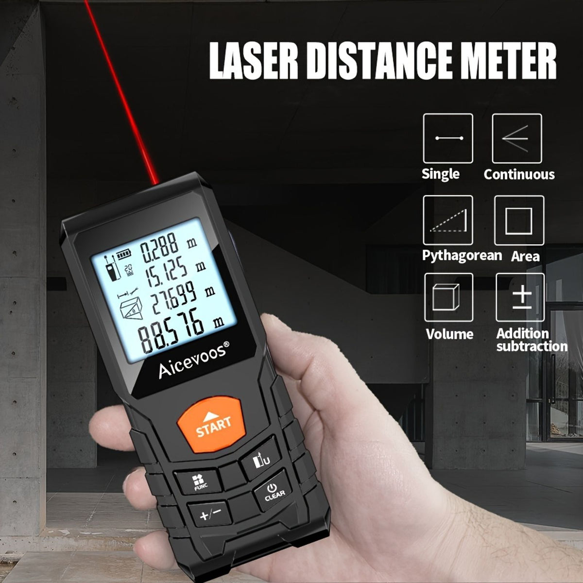 digital laser rangefinder 50m 70m 100m 120m laser image 15