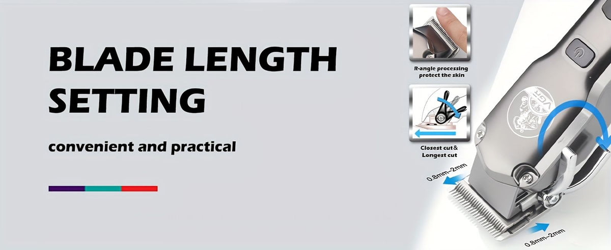 vgr hair clippers trimmers set men professional t blade zero image 3