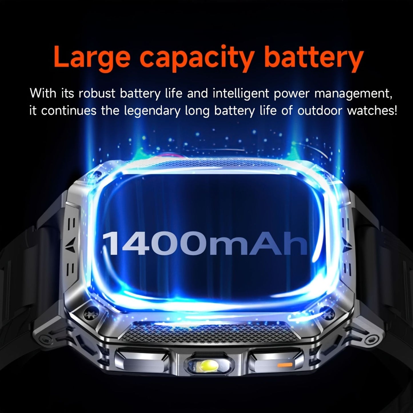 2026 multifunctional fitness mens smart watch 1400mah large image 10