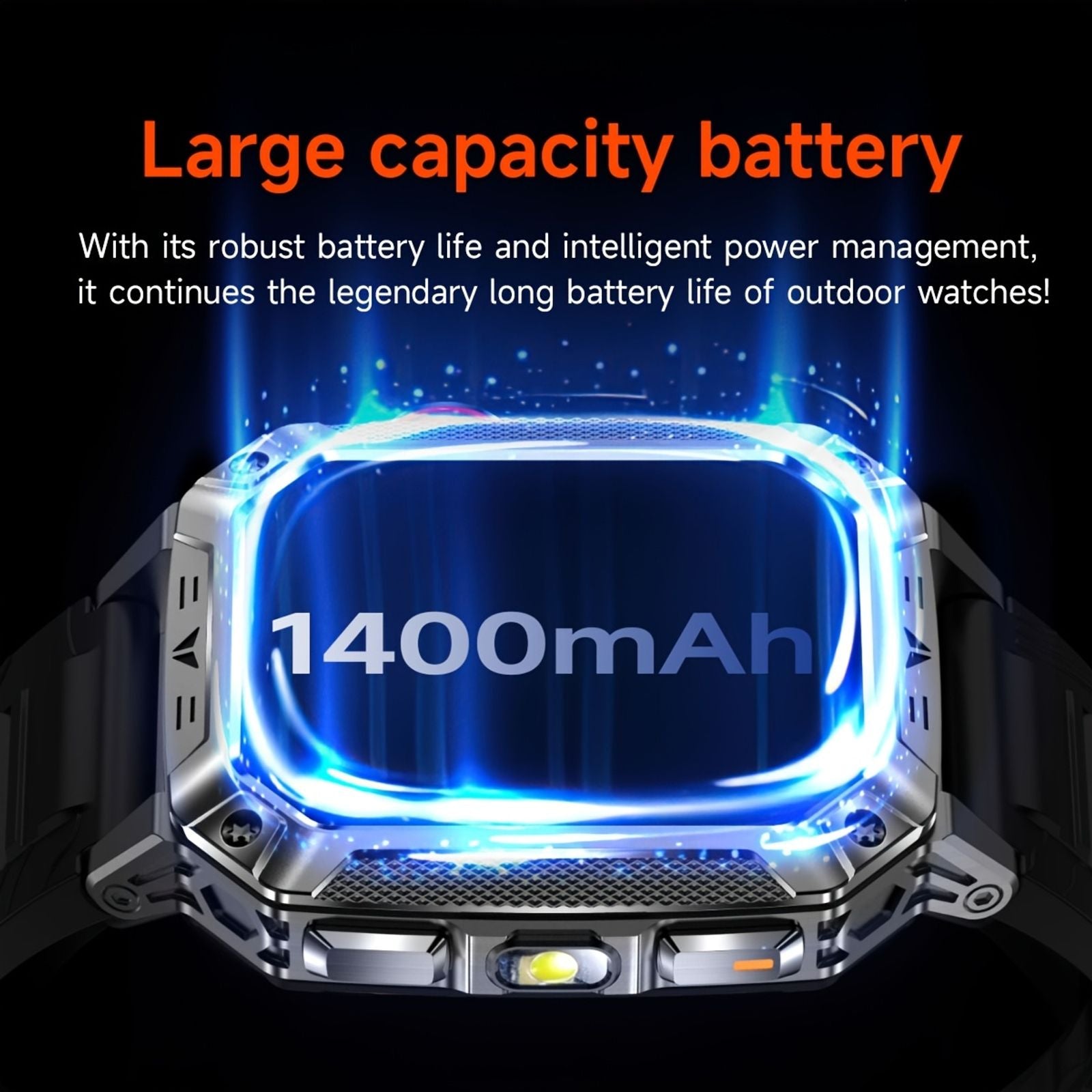 2026 multifunctional fitness mens smart watch 1400mah large image 10