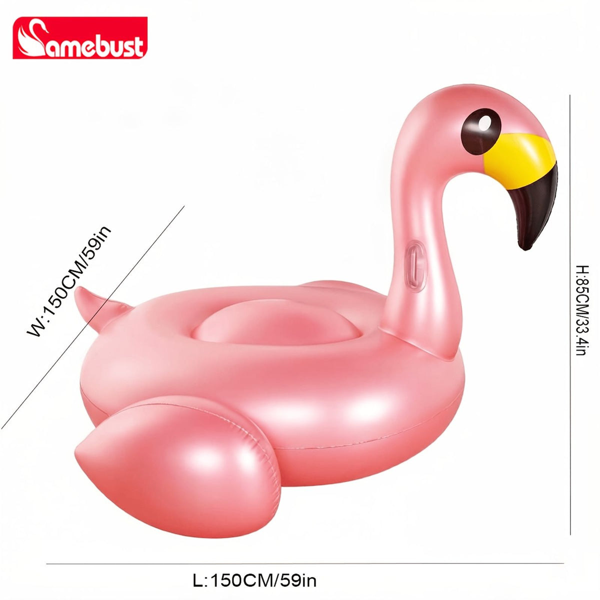 inflatable rose floating lounger image 7