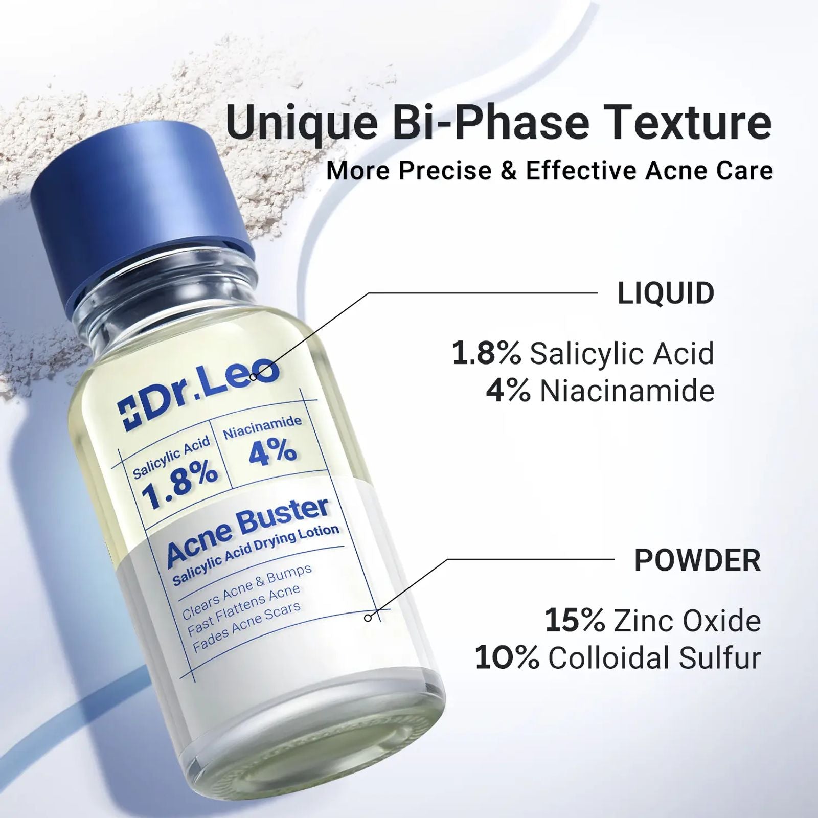 Dr.Leo Drying Lotion | Pimple Treatment & Body Acne Treatment | Visibly Shrinks Pimples in 24 Hours & Helps Fade Acne Marks in 7 Days | With 1.8% Encapsulated Salicylic Acid, 4% Niacinamide & 10% Sulfur (20ml) #DealsForYouDays,beachoutfits image 3