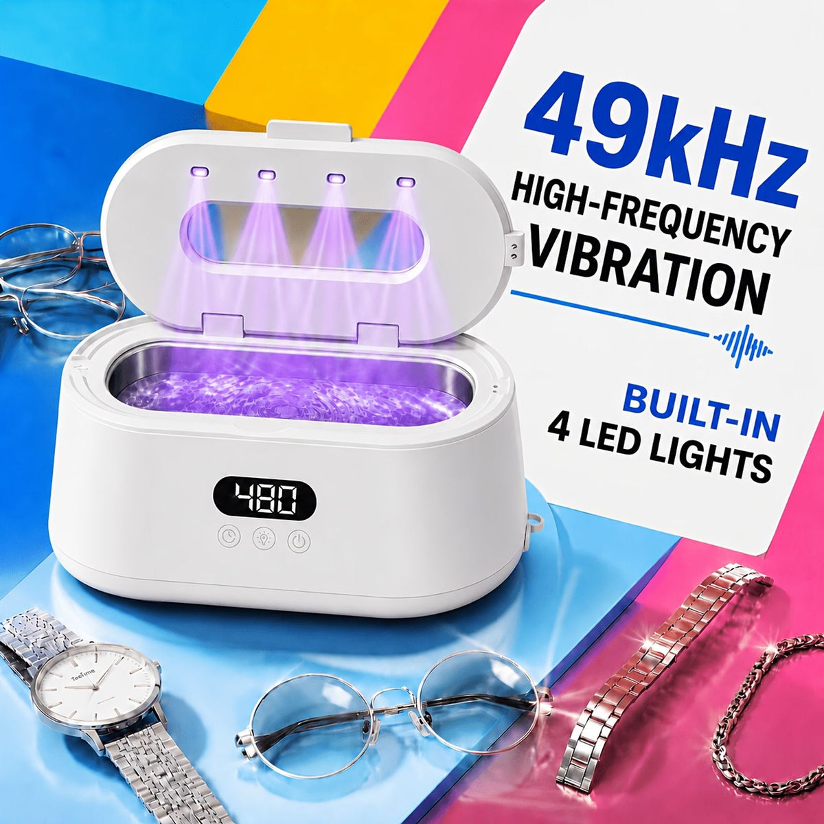technology jewelry cleaner 49khz