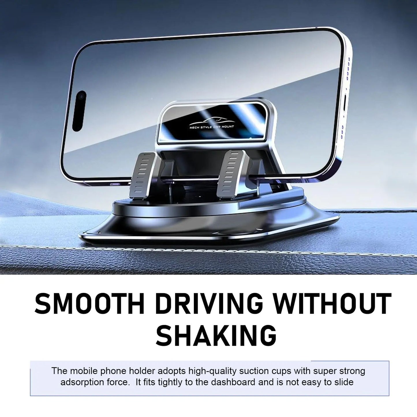【DealsForYouDays】Car phone holder 360 degree rotation, Ultra-Stable Dashboard Holder for Horizontal & Vertical Navigation, suitablefor car navigation ,Hands-Free Car Accessories Compatible with All Phones image 5