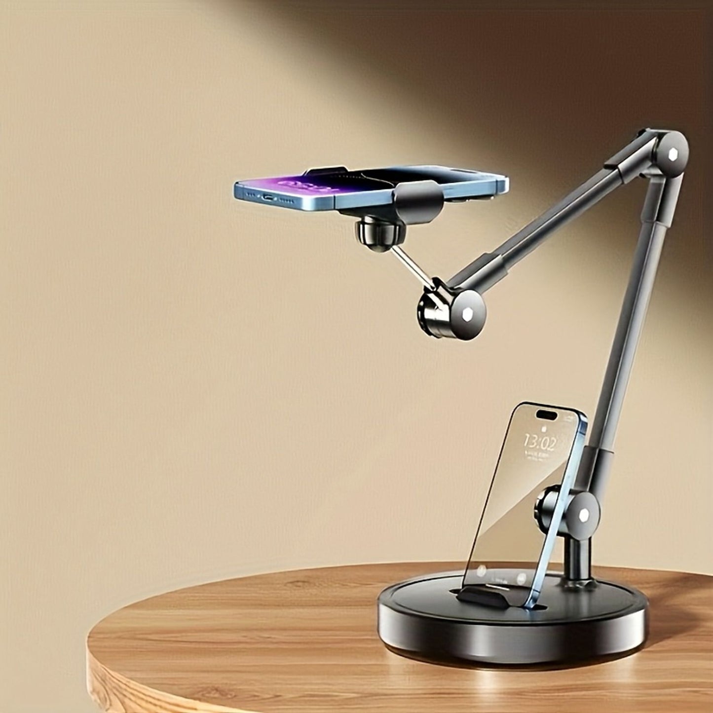 sturdy iron adjustable metal stand phones tablets elegant image 5