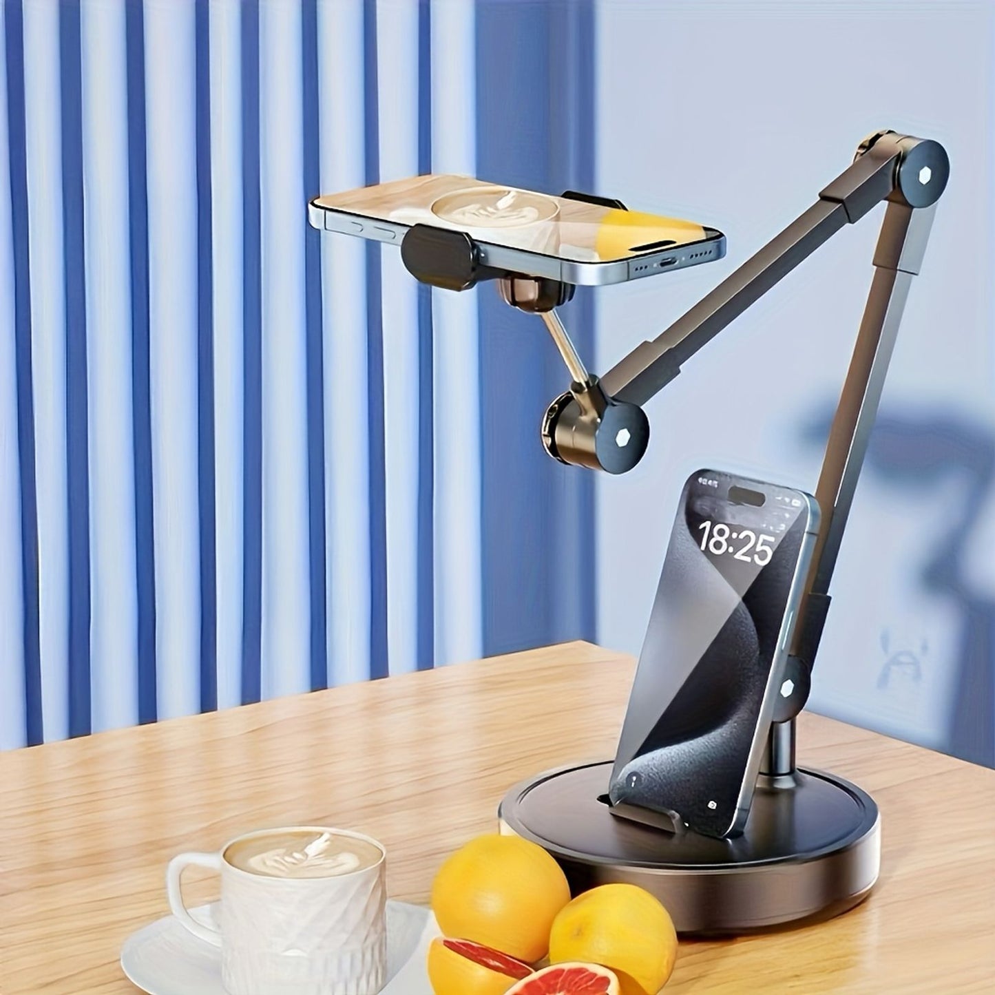 sturdy iron adjustable metal stand phones tablets elegant image 2