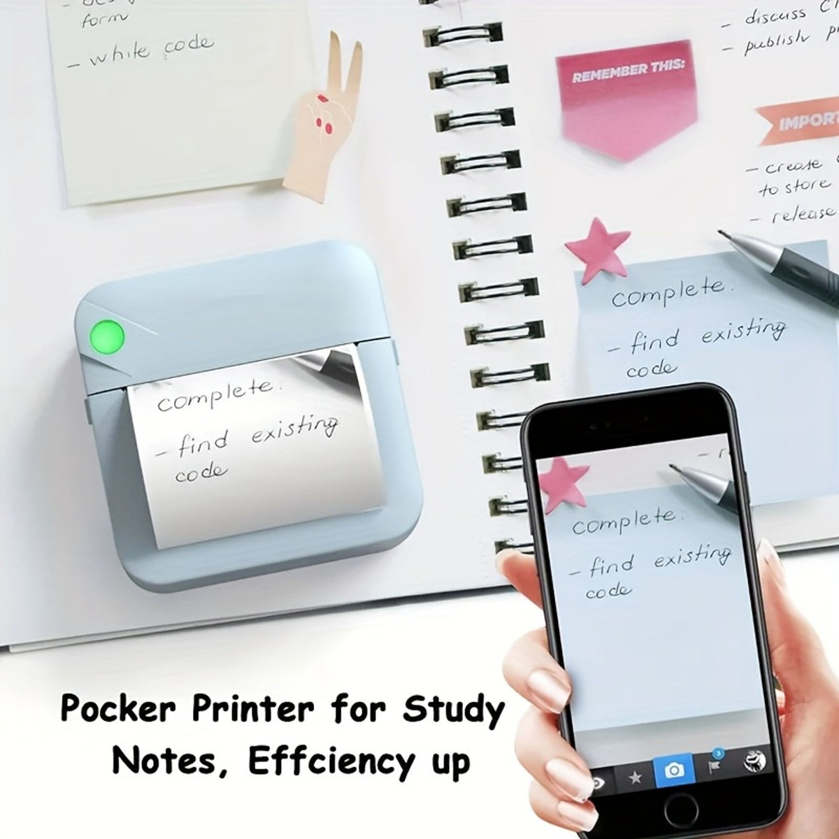 mmn portable wireless thermal printer suitable journaling image 4