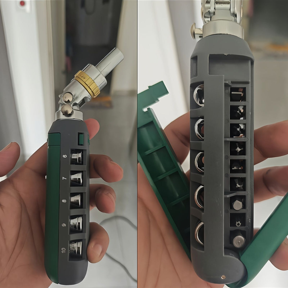 15pcs ratchet screwdriver set repair tools home renovation image 8