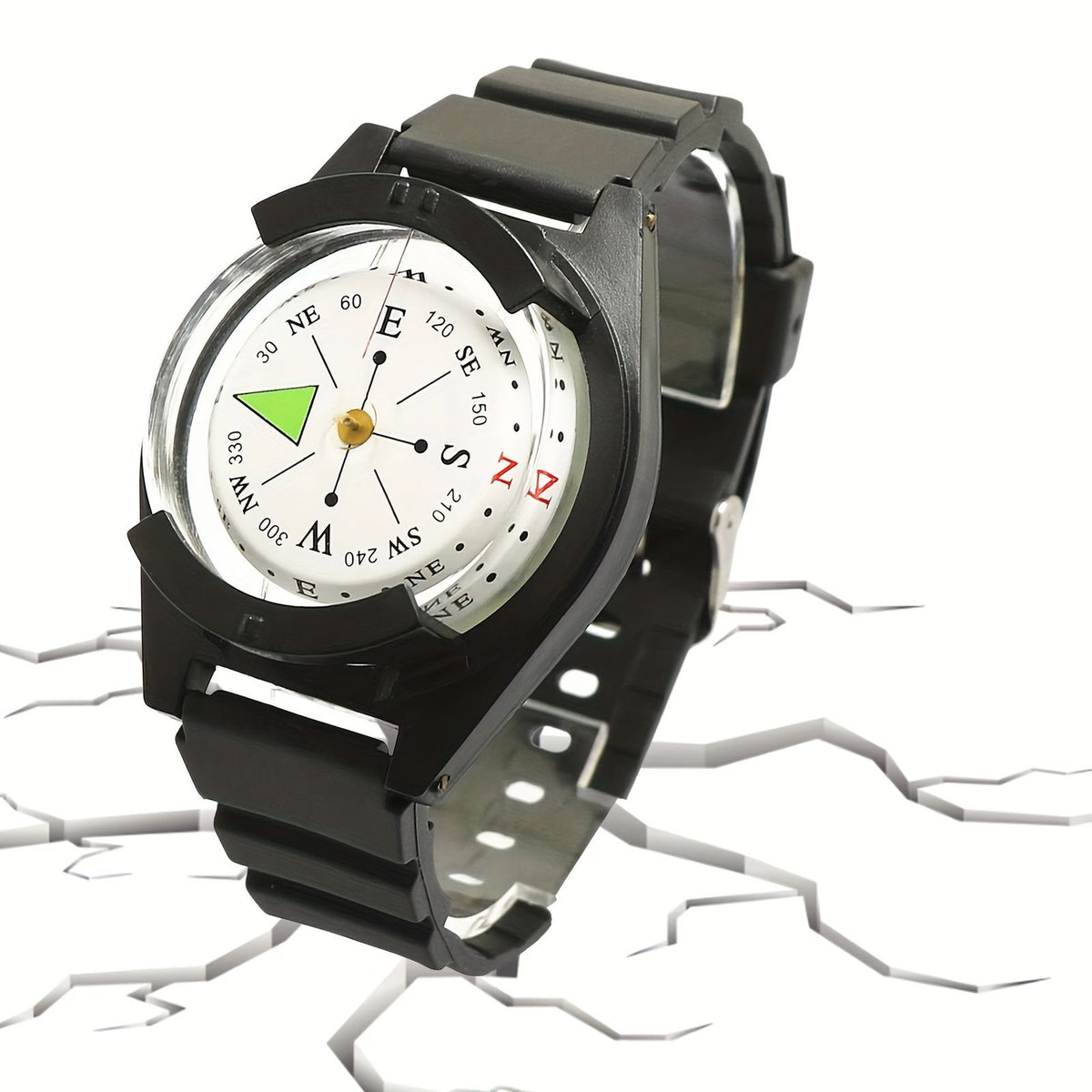 1pc portable accurate watch diving compass silicone strap image 9