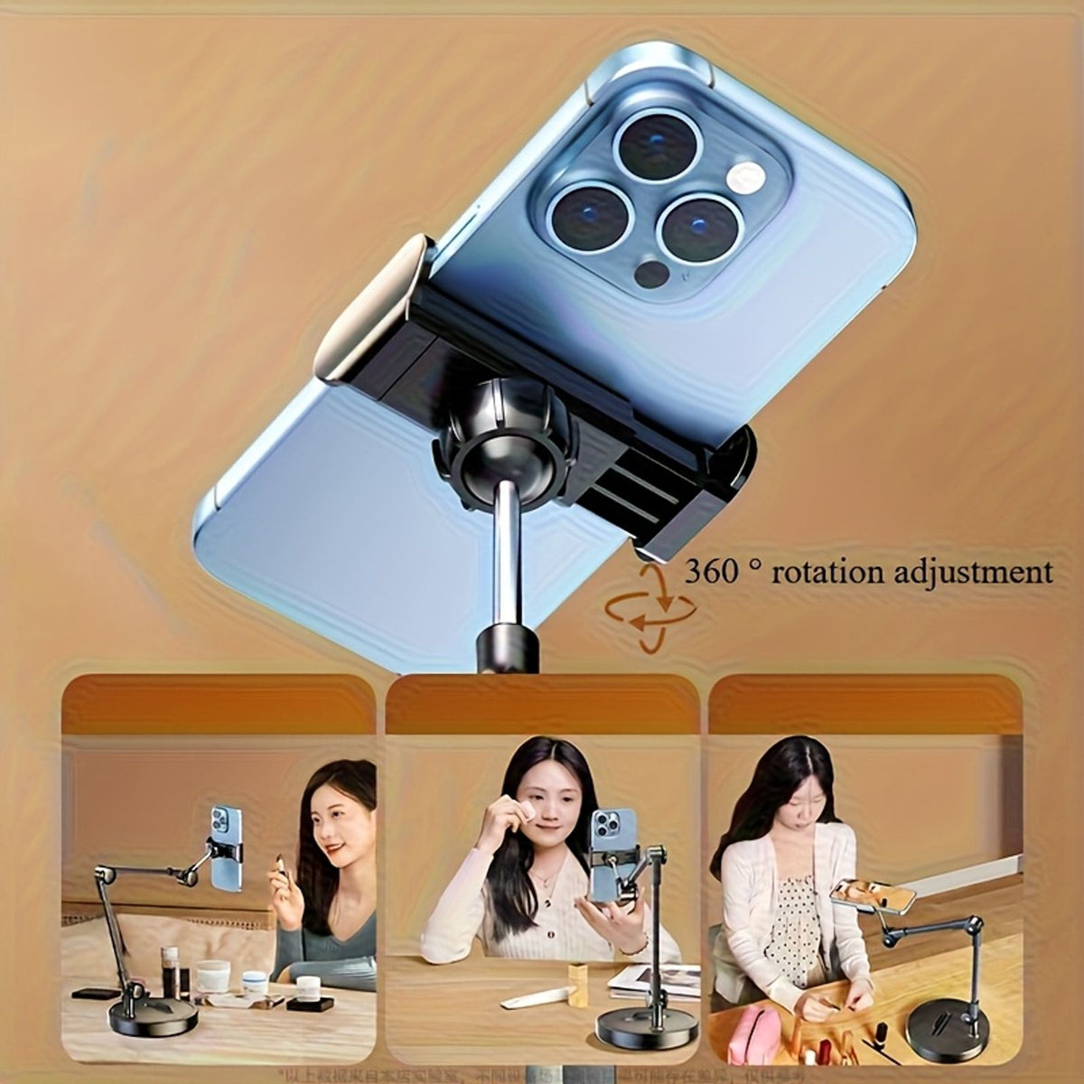sturdy iron adjustable metal stand phones tablets elegant image 6