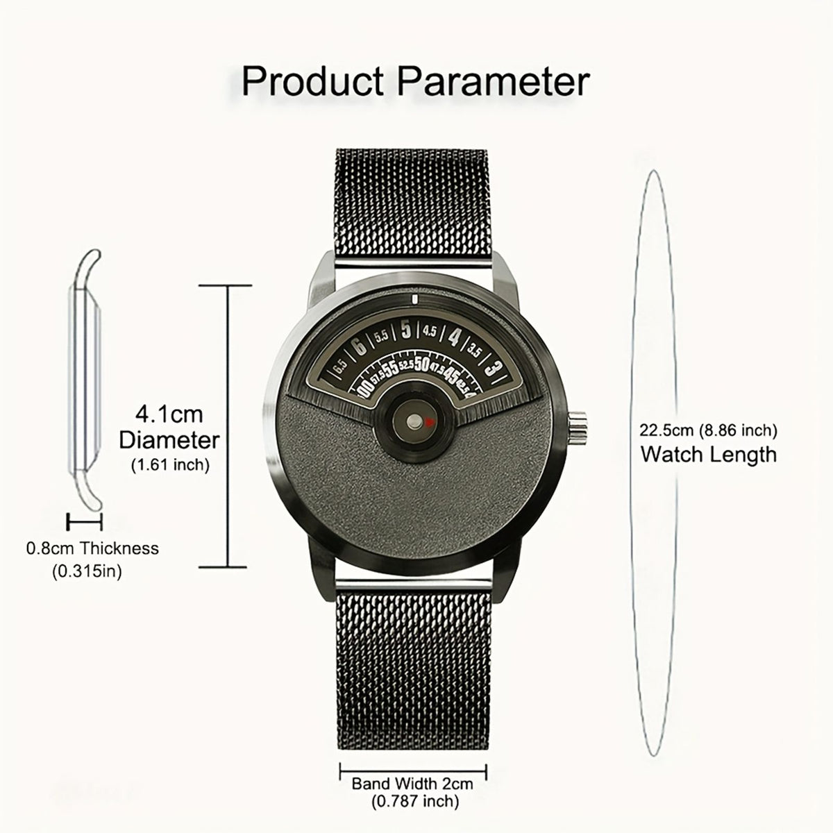 unisex quartz watch unique image 8