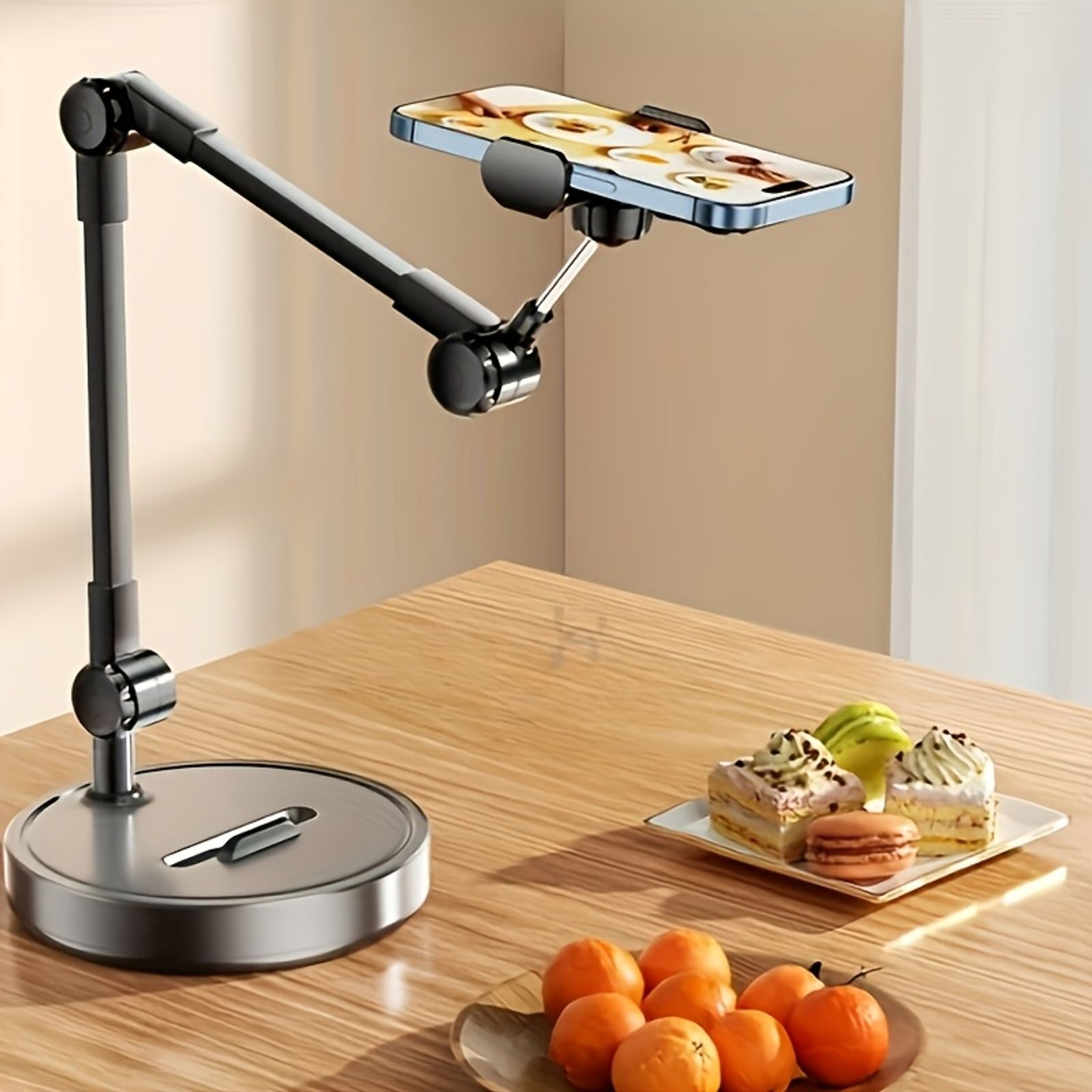 sturdy iron adjustable metal stand phones tablets elegant