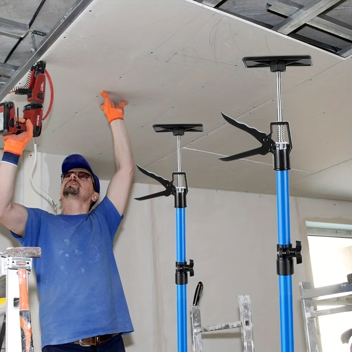 adjustable steel support rods manual lifting tool support