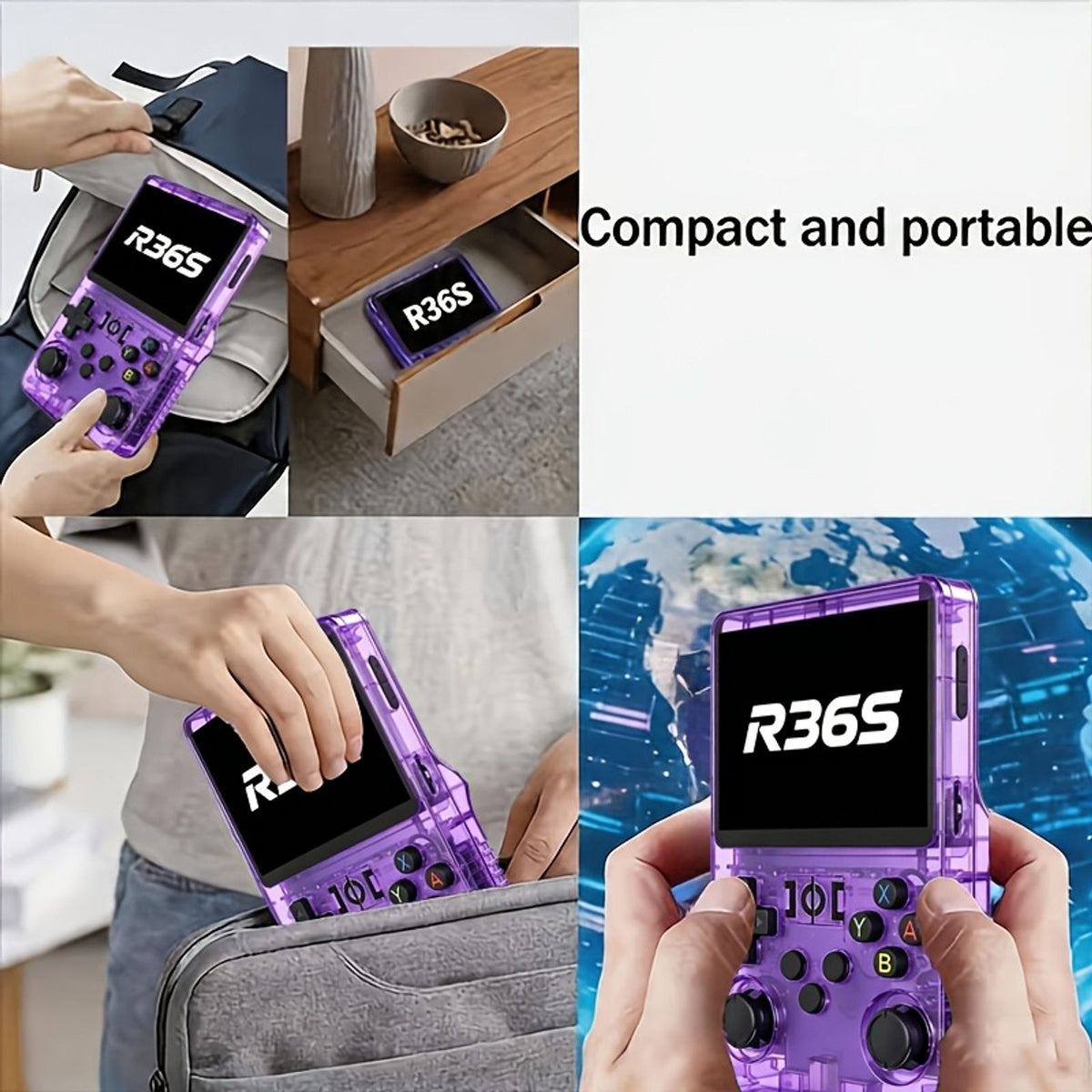 retro r36s handheld game console 128gb portable game console image 6