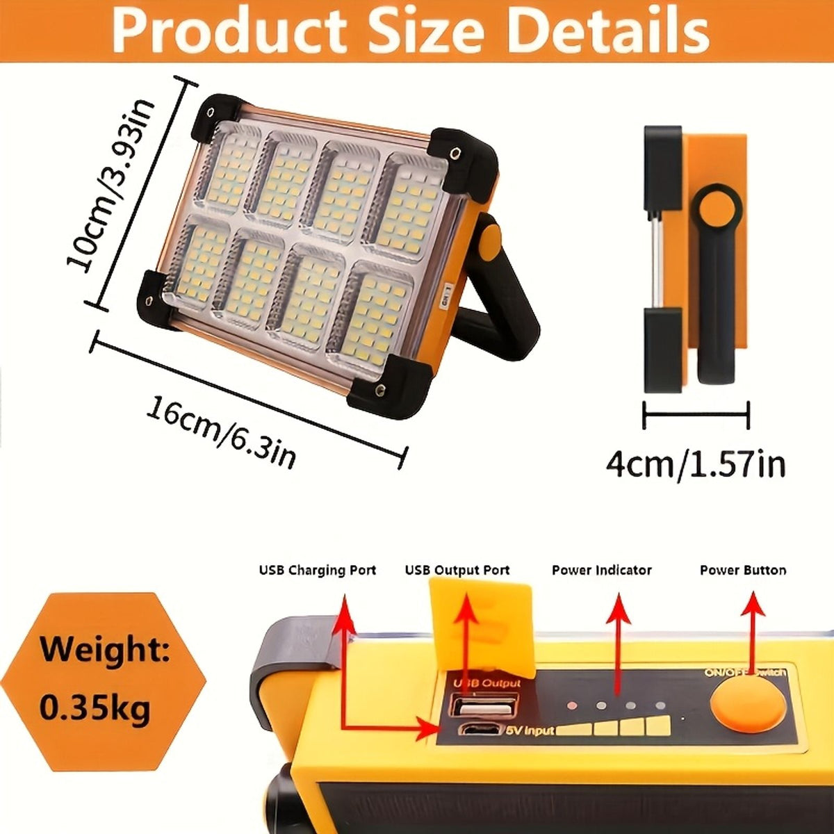 2025 upgrade 3200mah rechargeable led solar light portable image 4
