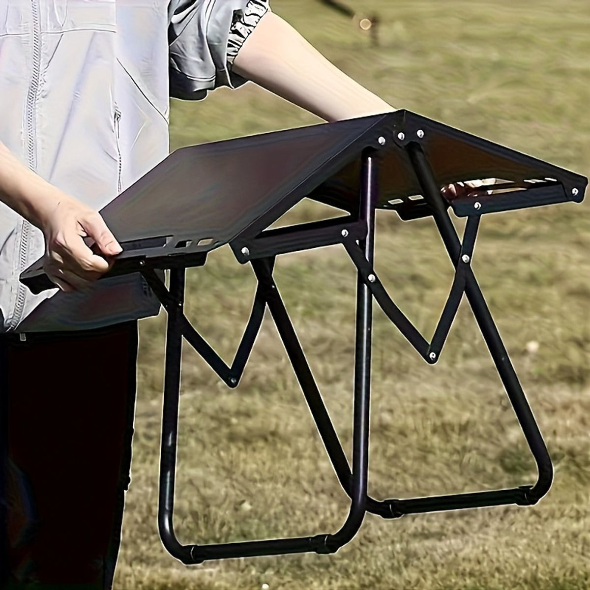 portable folding camping table lightweight iron picnic table image 10
