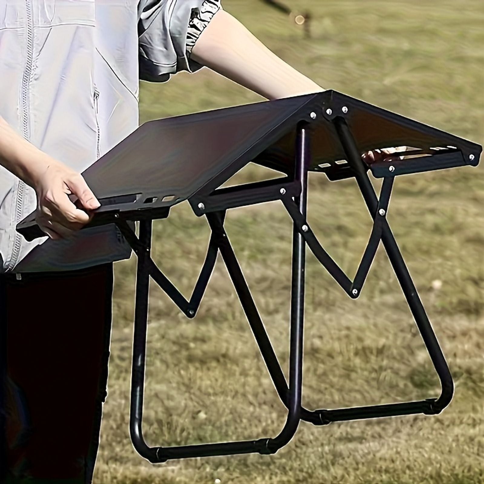portable folding camping table lightweight iron picnic table image 10