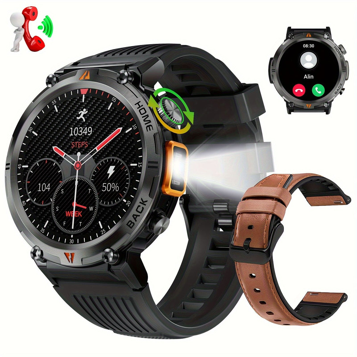 mens outdoor sports watch waterproof grade ipx8 3atm