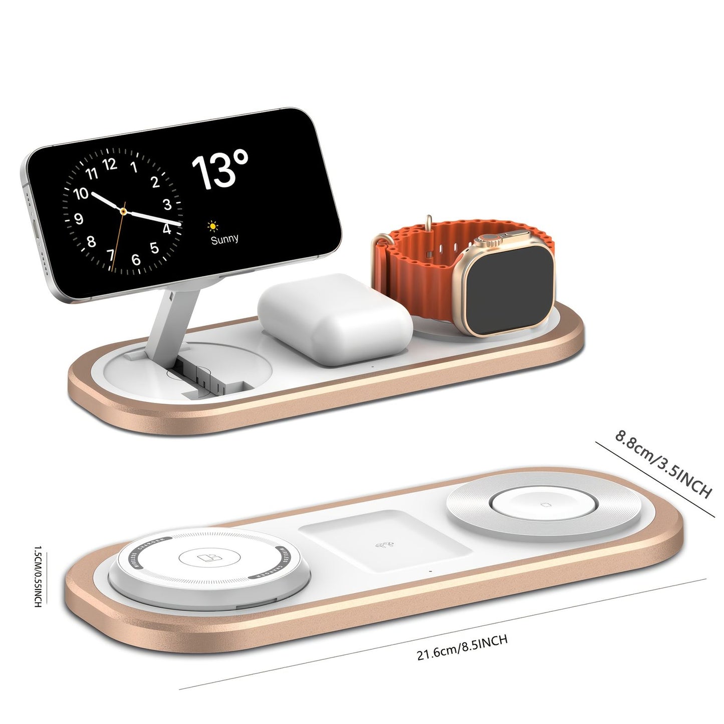 3 in 1 15w wireless fast charger iphone foldable charging image 7