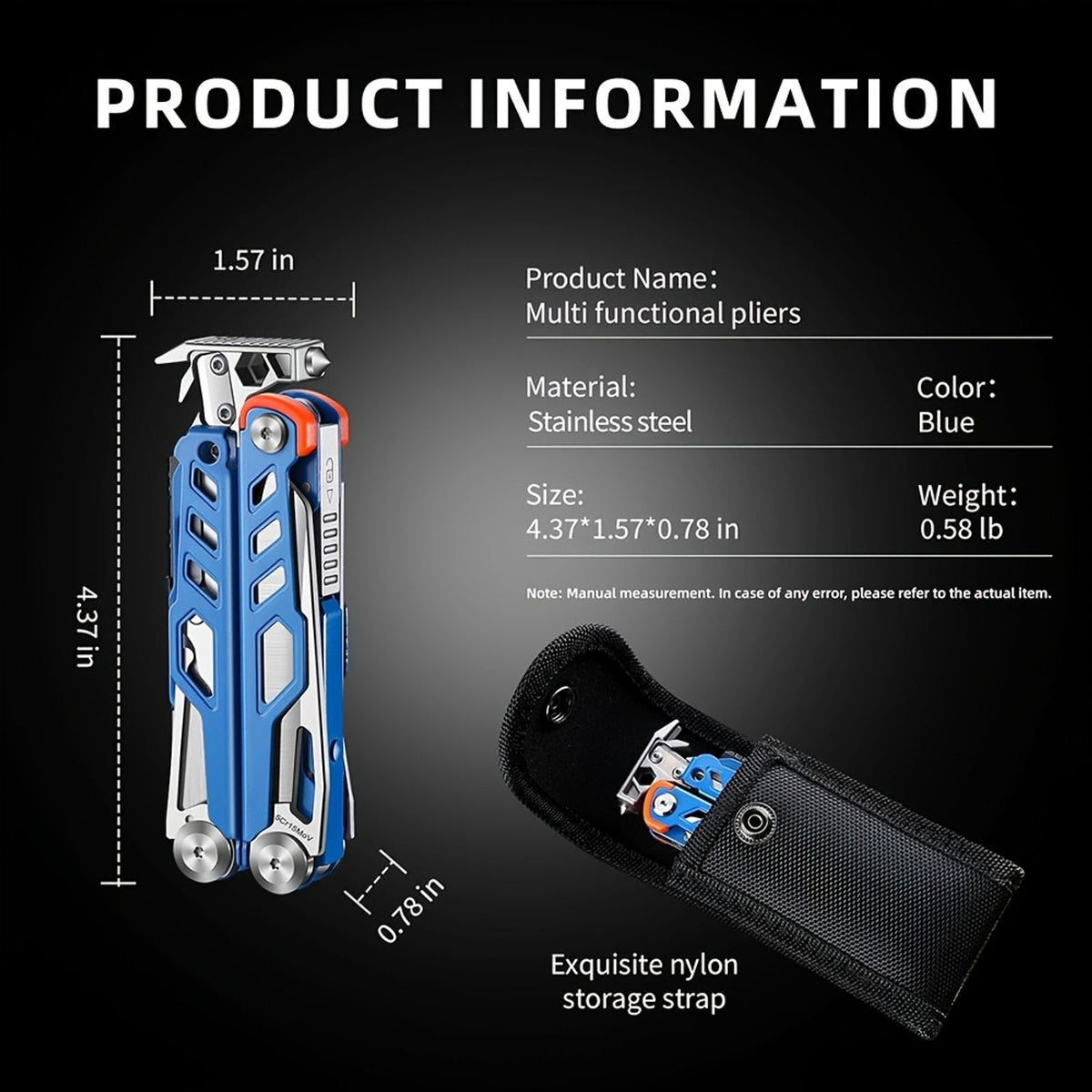 23 in 1 multitool pliers stainless steel camping survival image 3