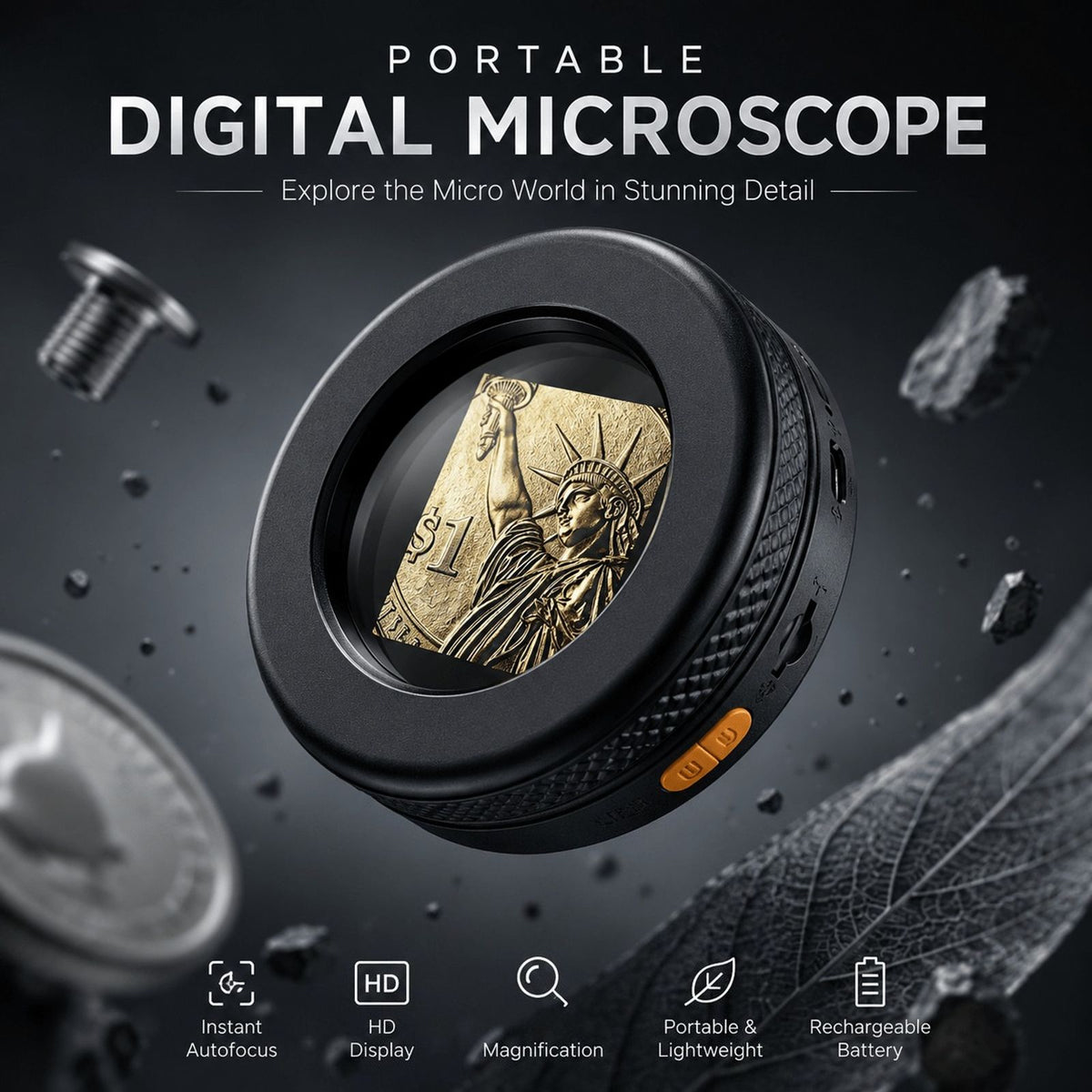 portable digital microscope 1980p hd display instant