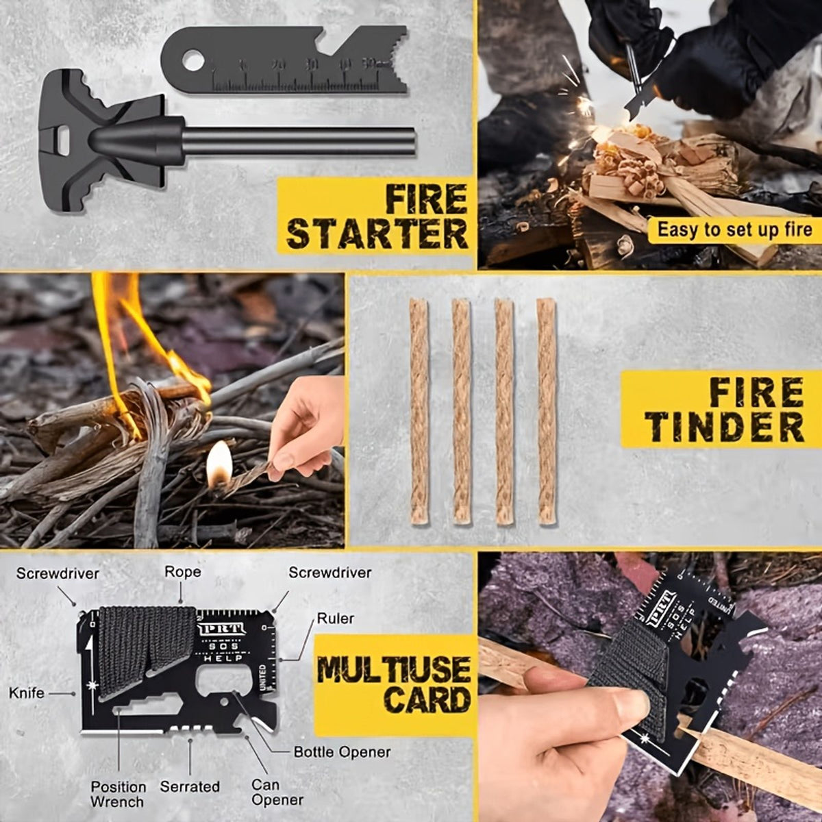 268 280pcs survival gear fire starter kit companion image 6