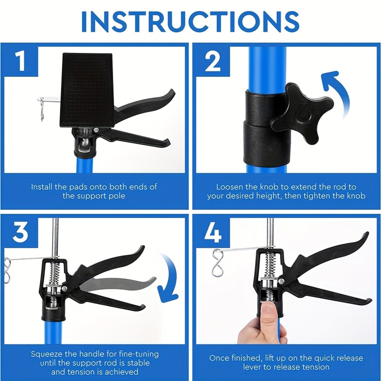 adjustable steel support rods manual lifting tool support image 6