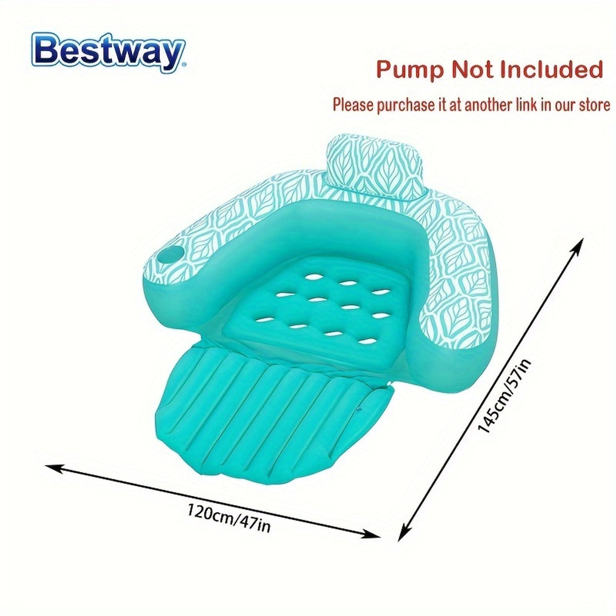 portable inflatable pool lounge chair backrest cup image 5