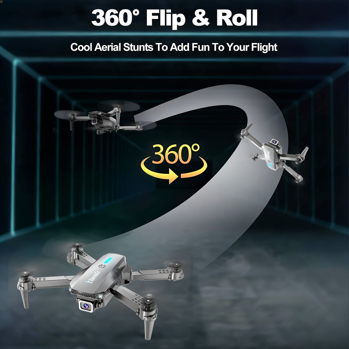 foldable rc no aerial camera single camera aerial aerial and landing 360 degree flip gesture selfie mode long flight time long range portable fpv craft for teen starters - toys & games
