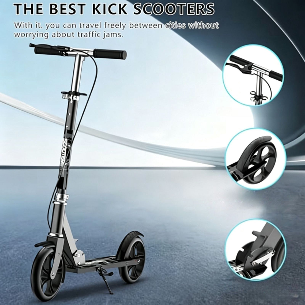 2026 new model adjustable height folding scooter 4 level image 9