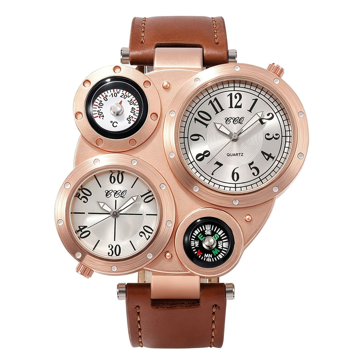 1 mens large dial retro wristwatch image 6