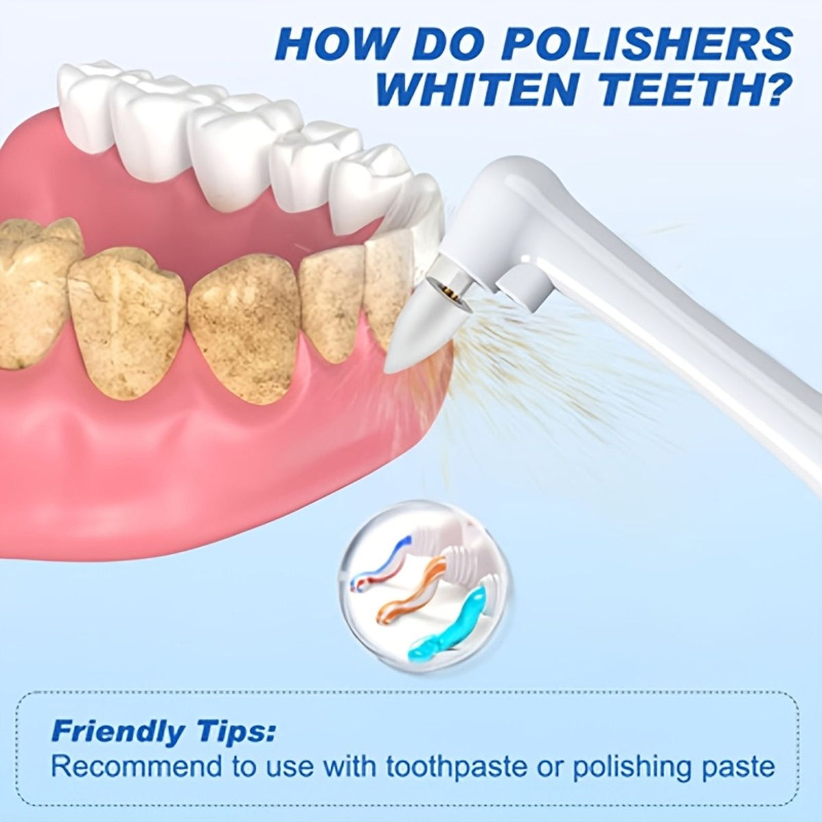 5 replacement brush heads toothbrush set teeth polishing kit image 3
